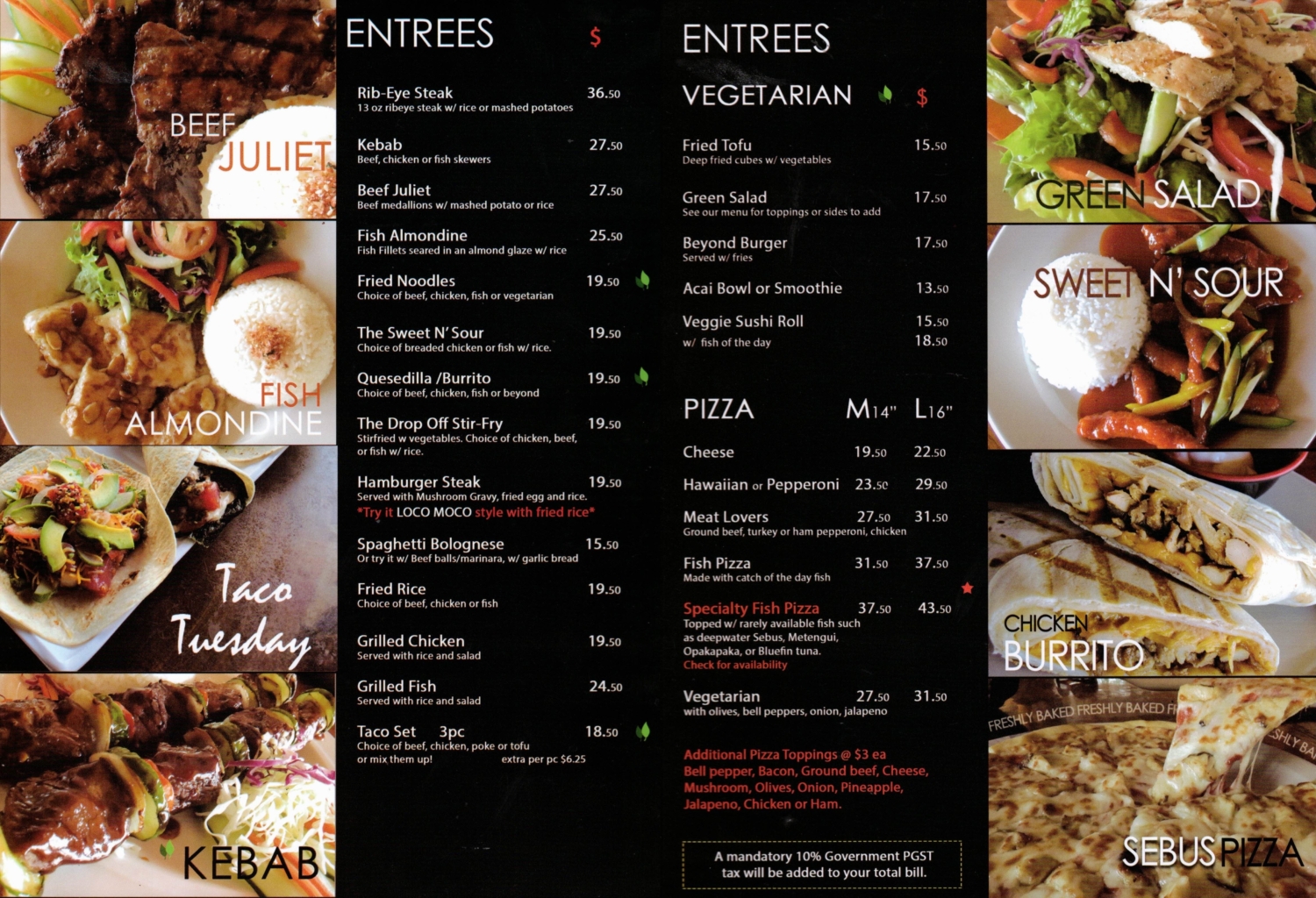 DropOff Menu 2